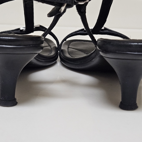 Vintage PRADA open toe slingback kitten heels sandals Size 39.5 / US 8.5 - Picture 13 of 15